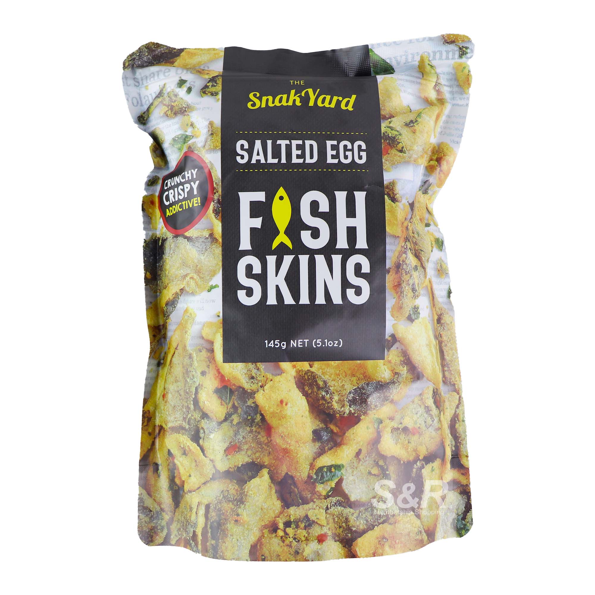 The Snackyard Fish Skins Salted Egg 145g The Snackyard Fish Skins Salted Egg 145g